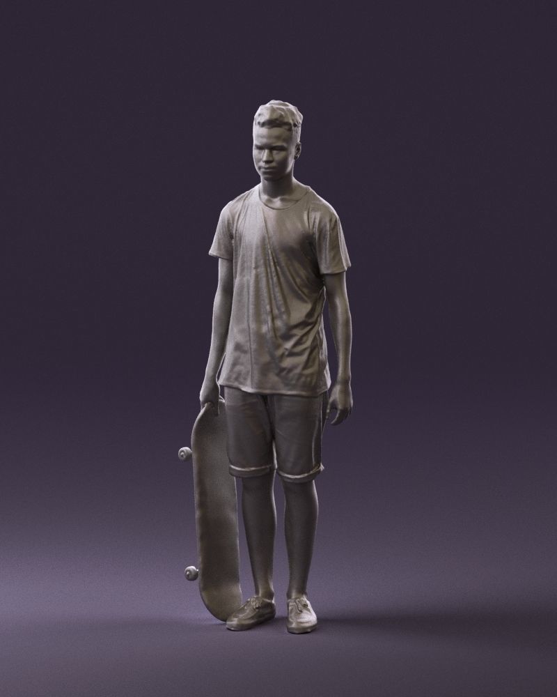 Junior with skateboard 0795 3D model_31