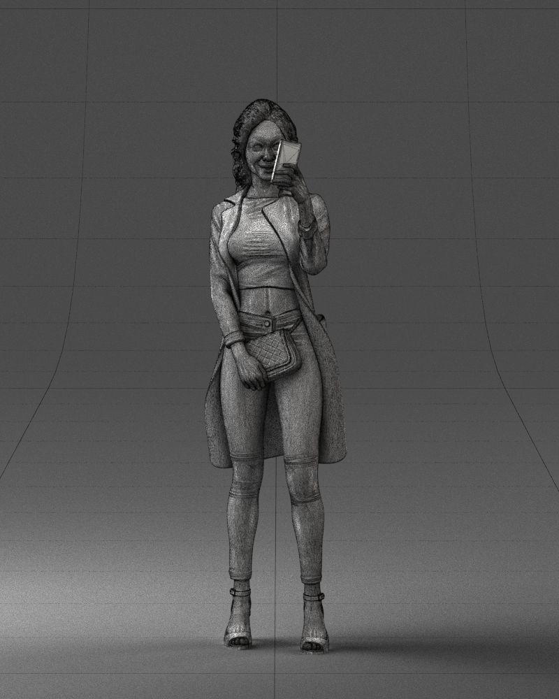 000132 Stylish Woman Taking a Selfie 3dp 3D print model_8