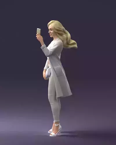 000132 Stylish Woman Taking a Selfie 3dp 3D print model