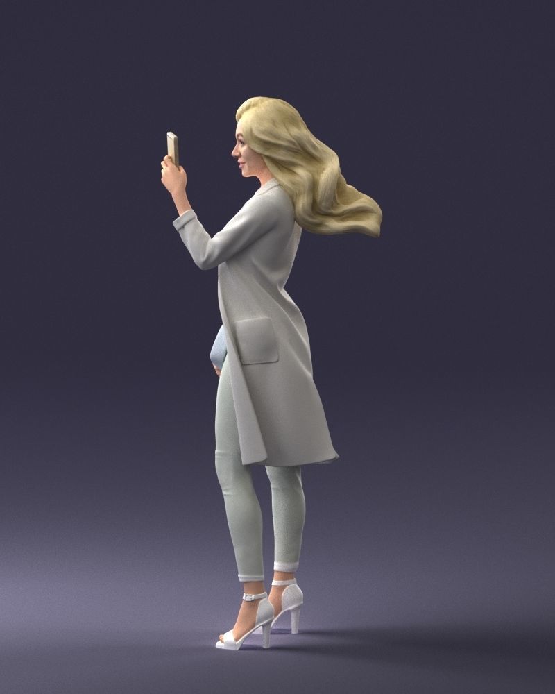 000132 Stylish Woman Taking a Selfie 3dp 3D print model_18