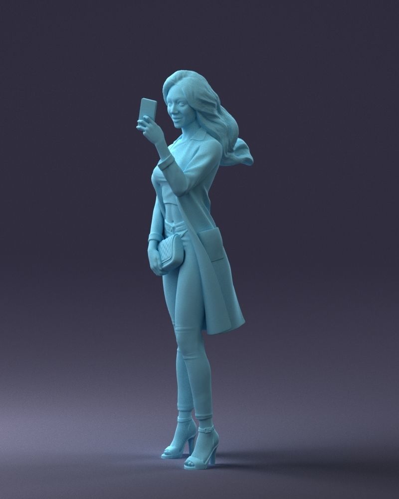 000132 Stylish Woman Taking a Selfie 3dp 3D print model_4
