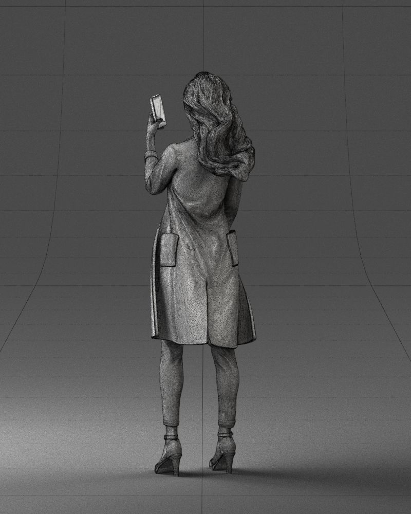 000132 Stylish Woman Taking a Selfie 3dp 3D print model_17