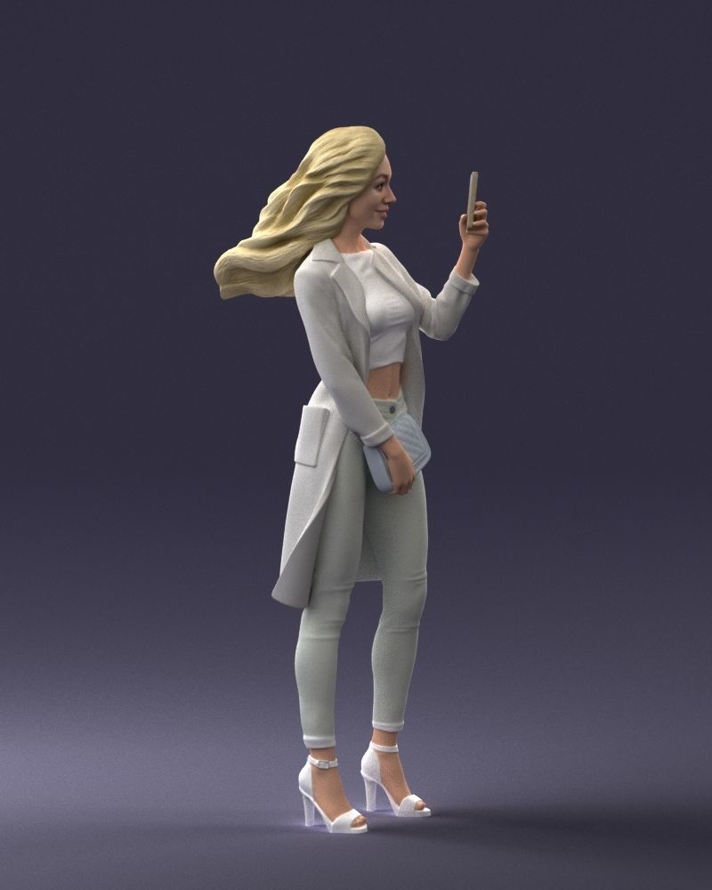 000132 Stylish Woman Taking a Selfie 3dp 3D print model_9