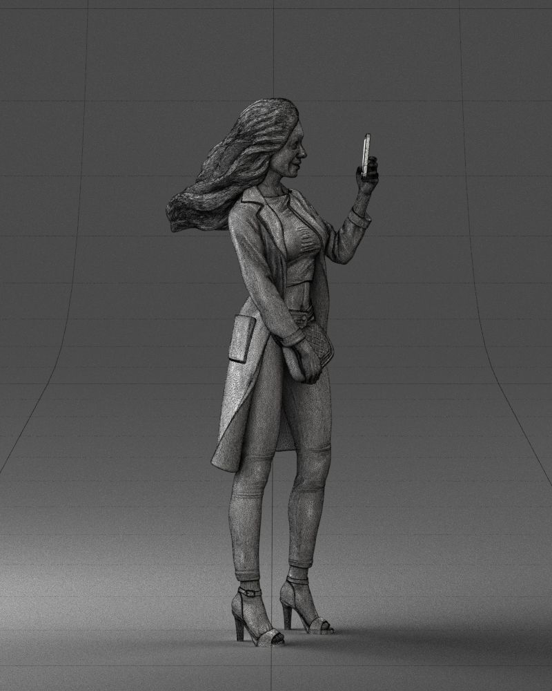 000132 Stylish Woman Taking a Selfie 3dp 3D print model_11