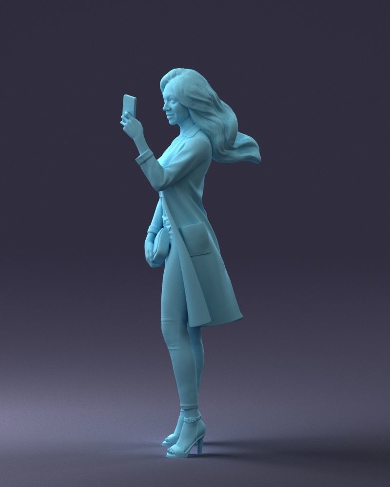 000132 Stylish Woman Taking a Selfie 3dp 3D print model_22