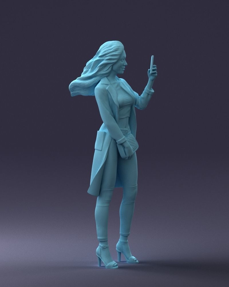 000132 Stylish Woman Taking a Selfie 3dp 3D print model_10