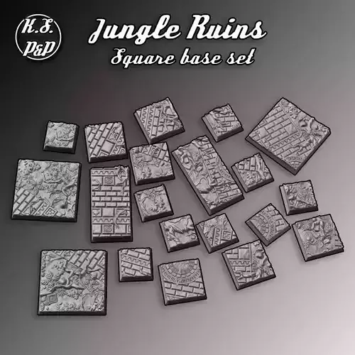 JUNGLE RUINS - SQUARE BASE SET