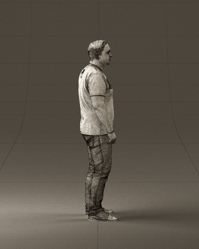 Man in white shirt be unstopable 0877 3D Print Ready 3D print model_28