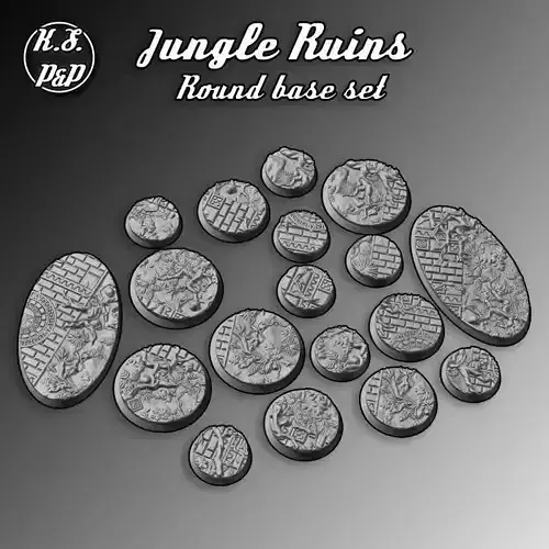 JUNGLE RUINS - ROUND BASE SET