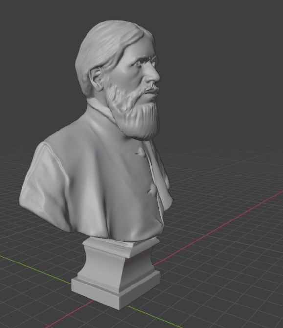 Rasputin bust 3D print model_2