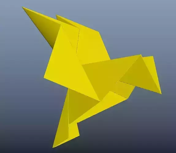 Origami bird model