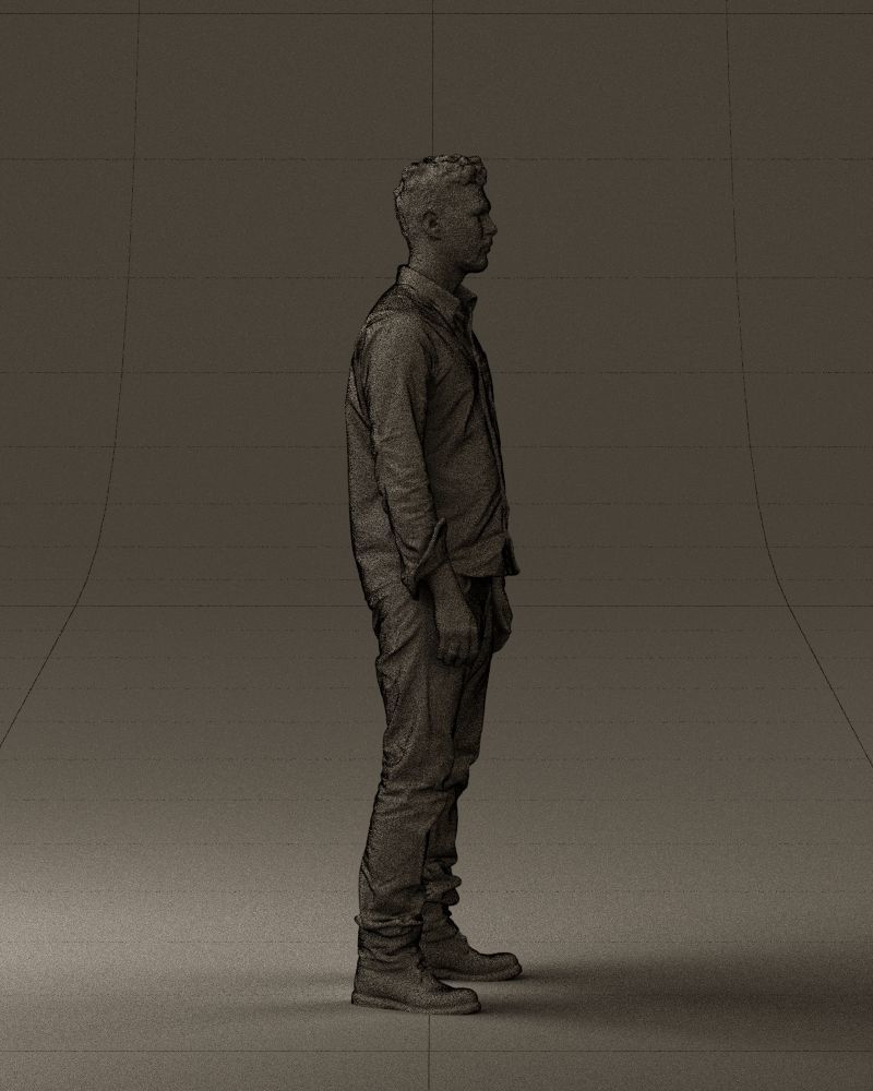 Man in blue top white jeans 0437 3D model_11