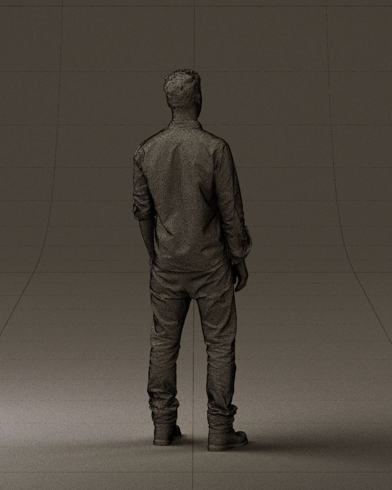 Man in blue top white jeans 0437 3D model_17