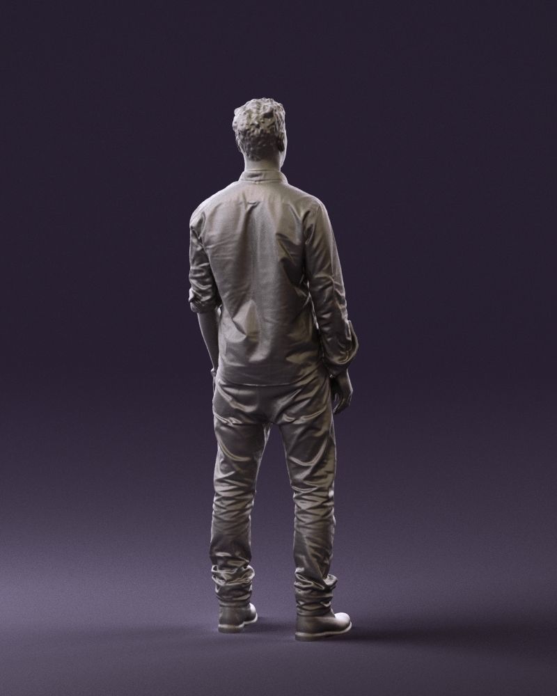 Man in blue top white jeans 0437 3D model_16