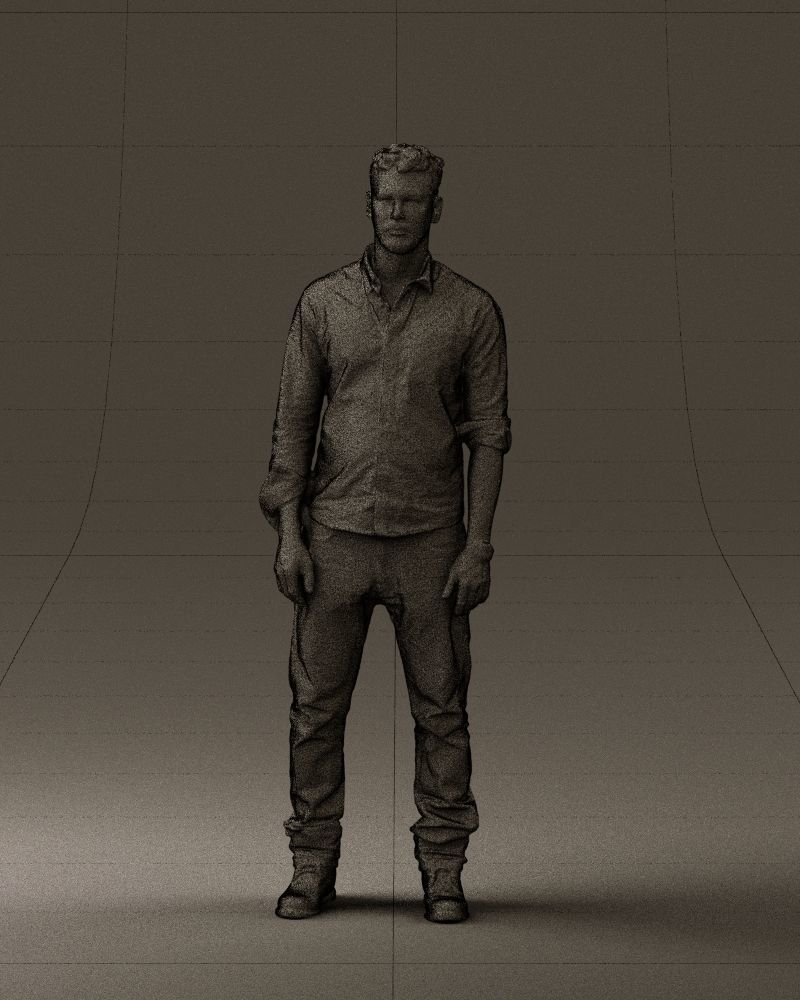 Man in blue top white jeans 0437 3D model_32