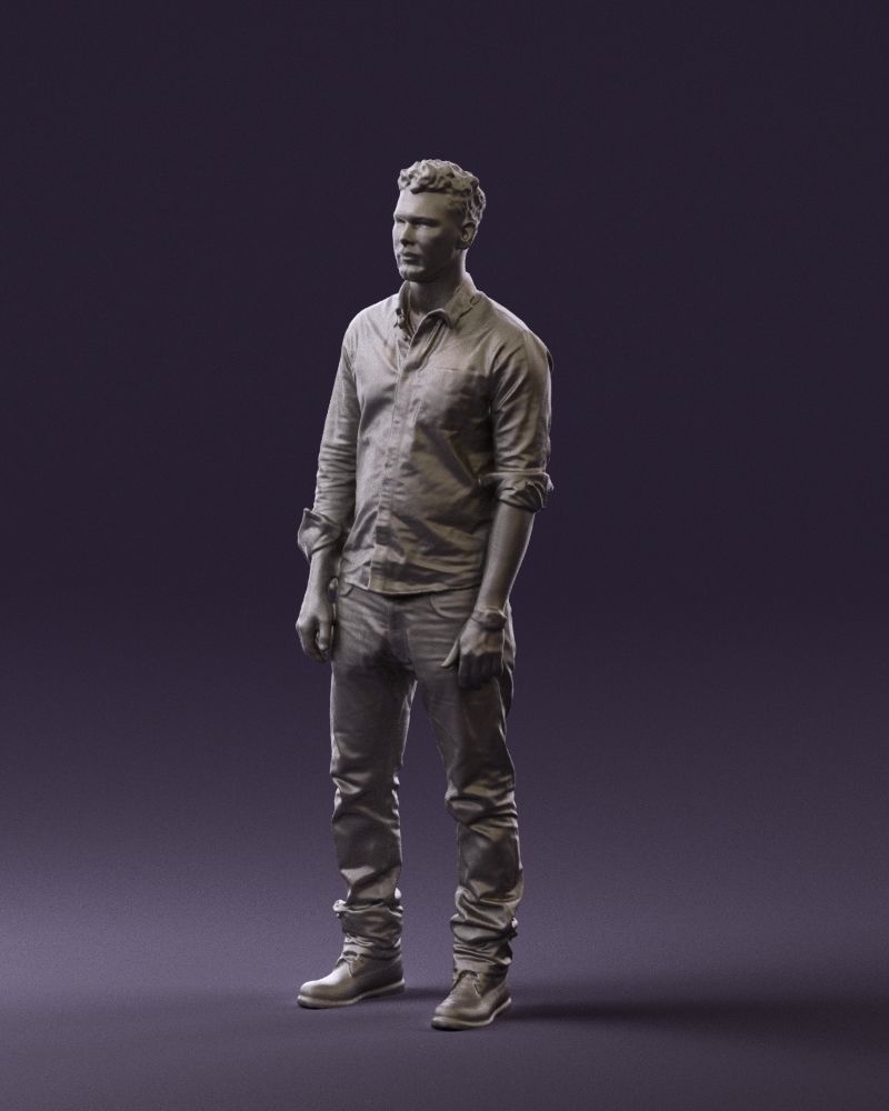 Man in blue top white jeans 0437 3D model_28