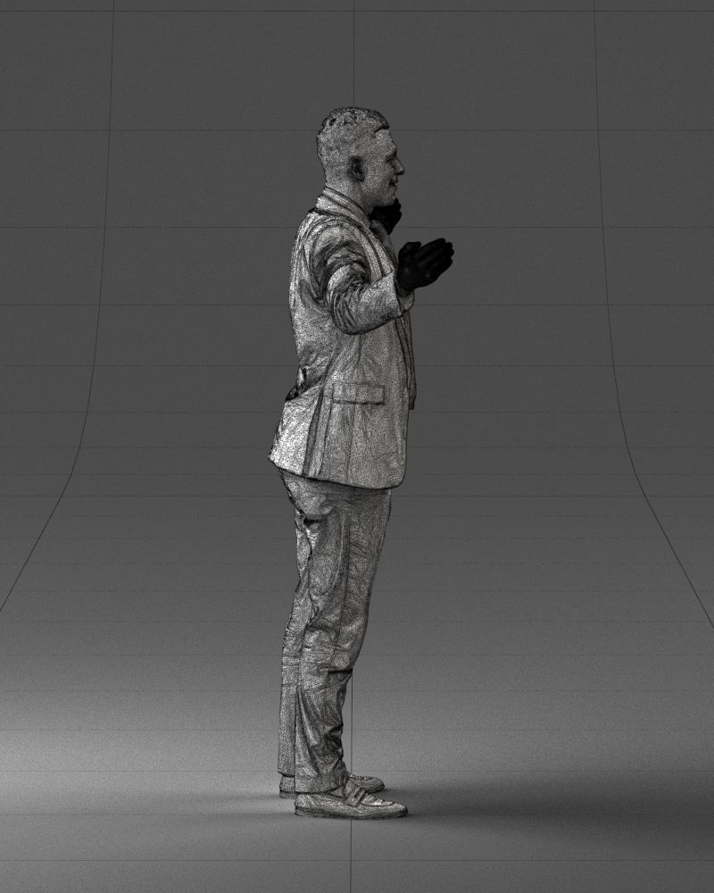 000297 Businessman in Blue Suit with Open Arms 1016 3dp 3D print model_9