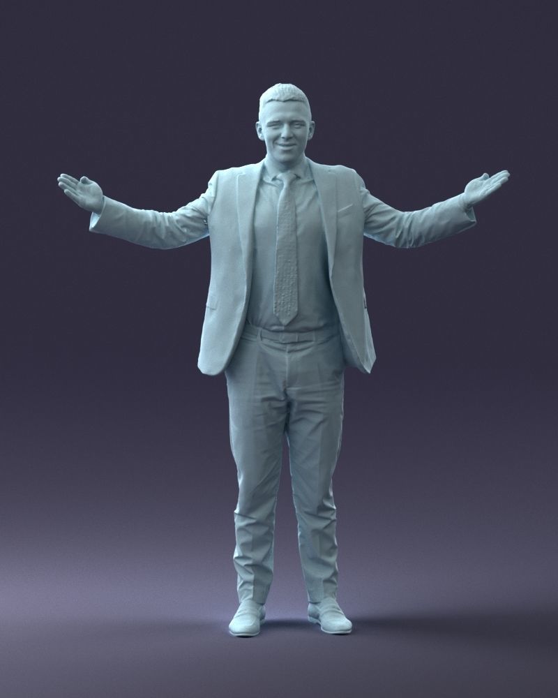 000297 Businessman in Blue Suit with Open Arms 1016 3dp 3D print model_2