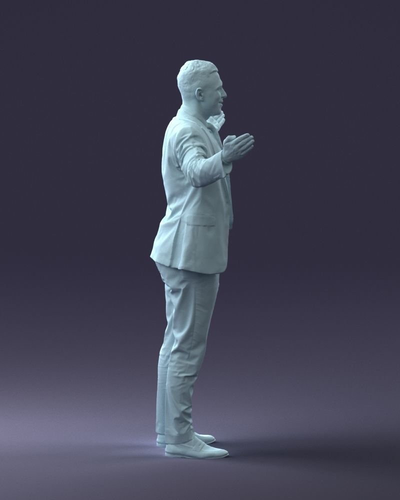 000297 Businessman in Blue Suit with Open Arms 1016 3dp 3D print model_8