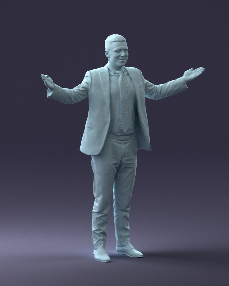 000297 Businessman in Blue Suit with Open Arms 1016 3dp 3D print model_5