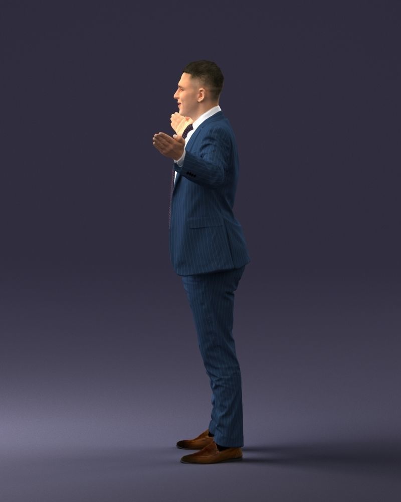 000297 Businessman in Blue Suit with Open Arms 1016 3dp 3D print model_13