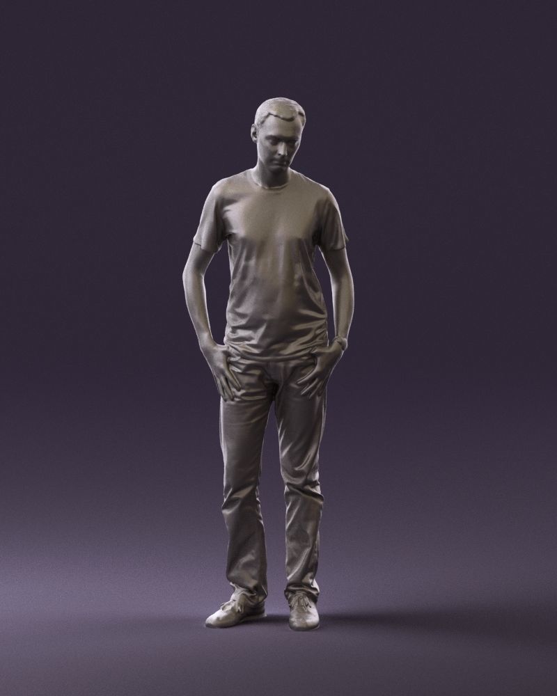 Man in pink shirt 0704 3D model_4