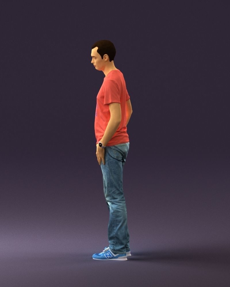 Man in pink shirt 0704 3D model_24