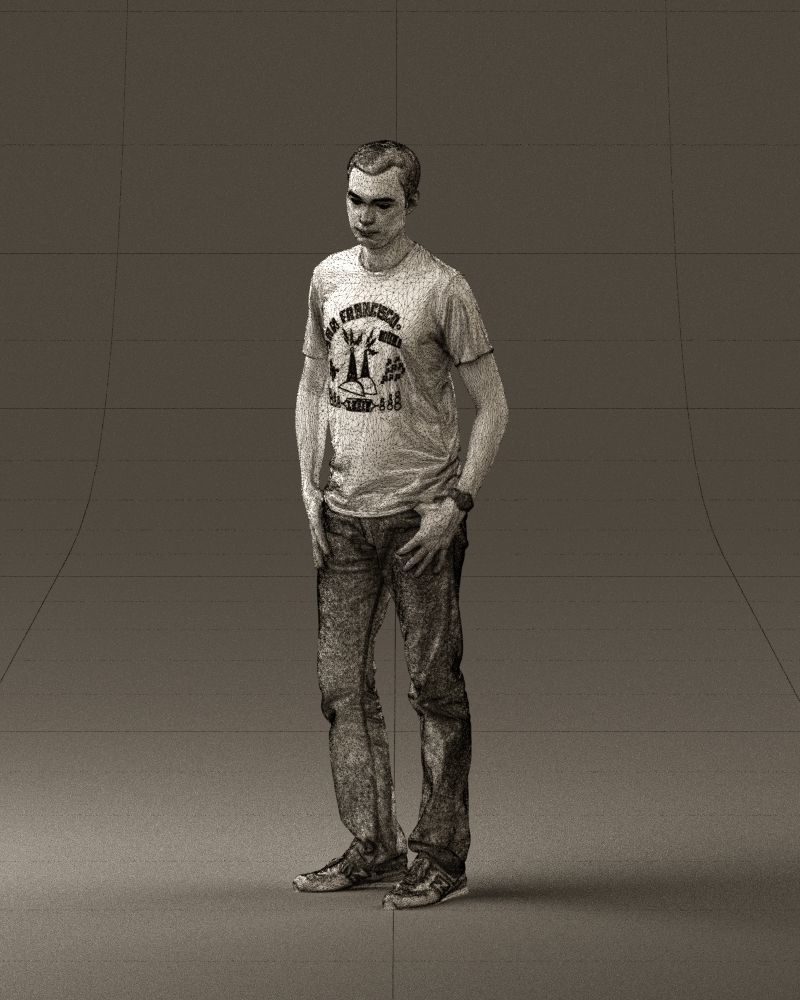 Man in pink shirt 0704 3D model_32