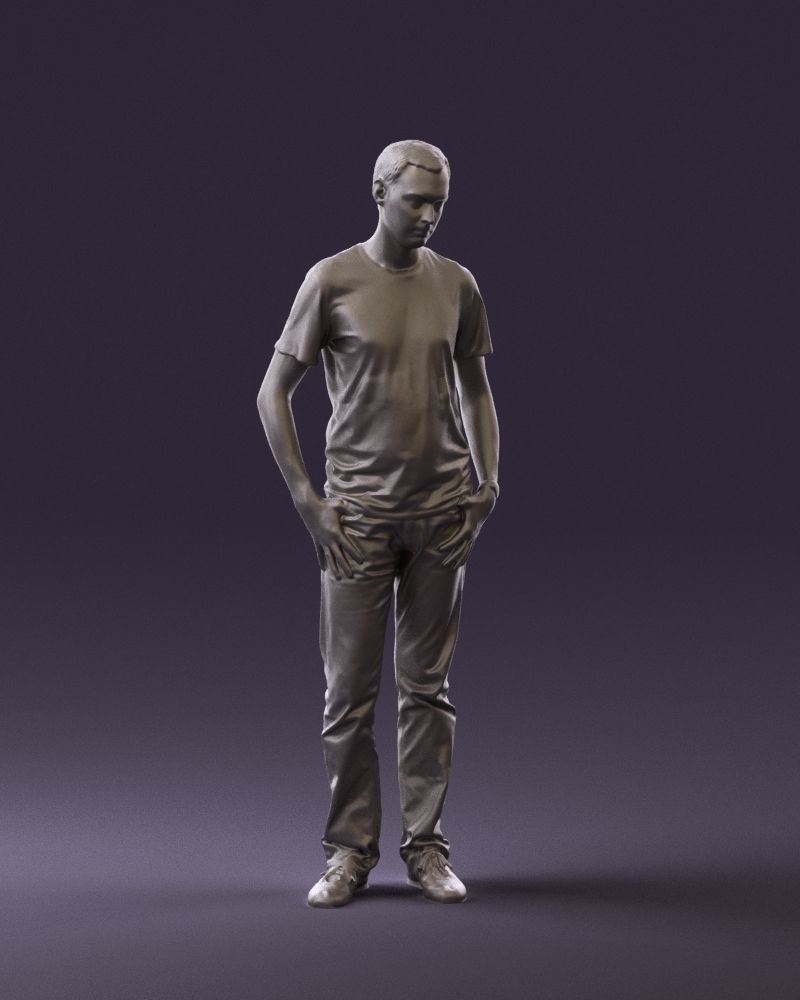 Man in pink shirt 0704 3D model_7