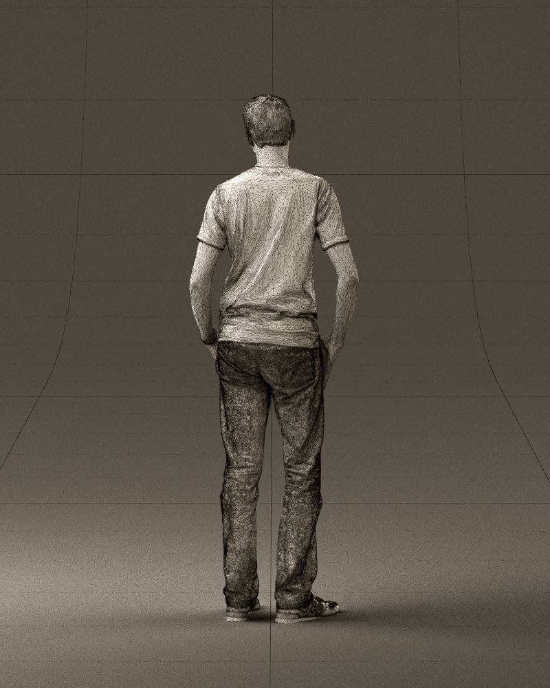 Man in pink shirt 0704 3D model_20