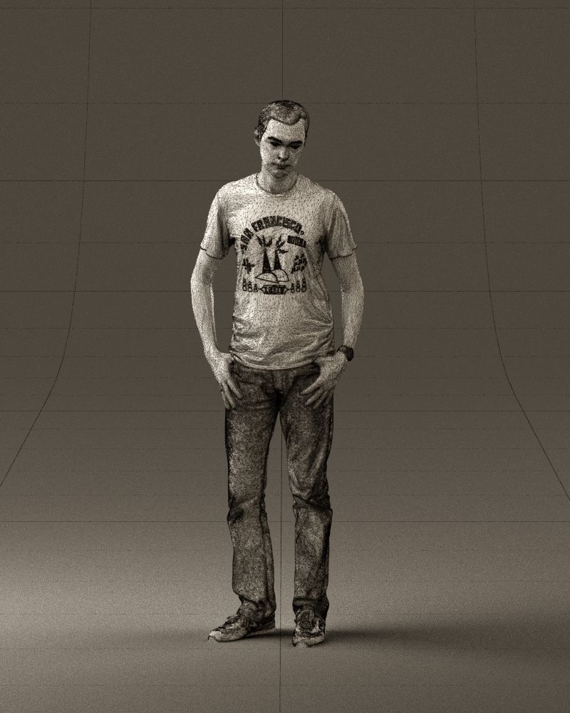 Man in pink shirt 0704 3D model_38