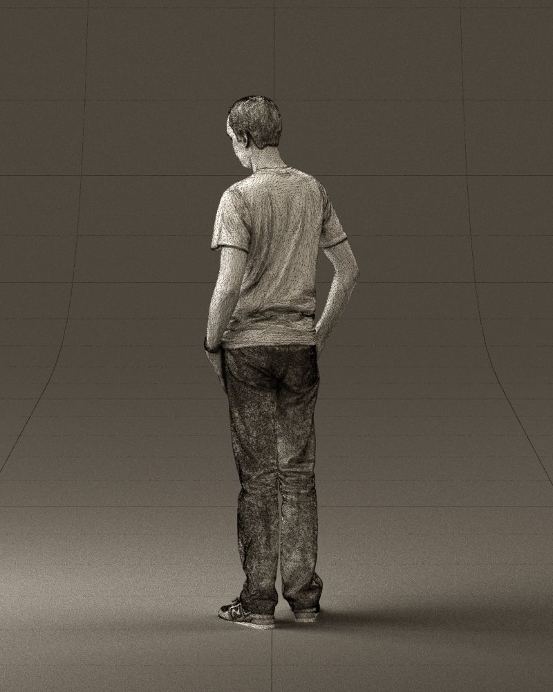 Man in pink shirt 0704 3D model_23