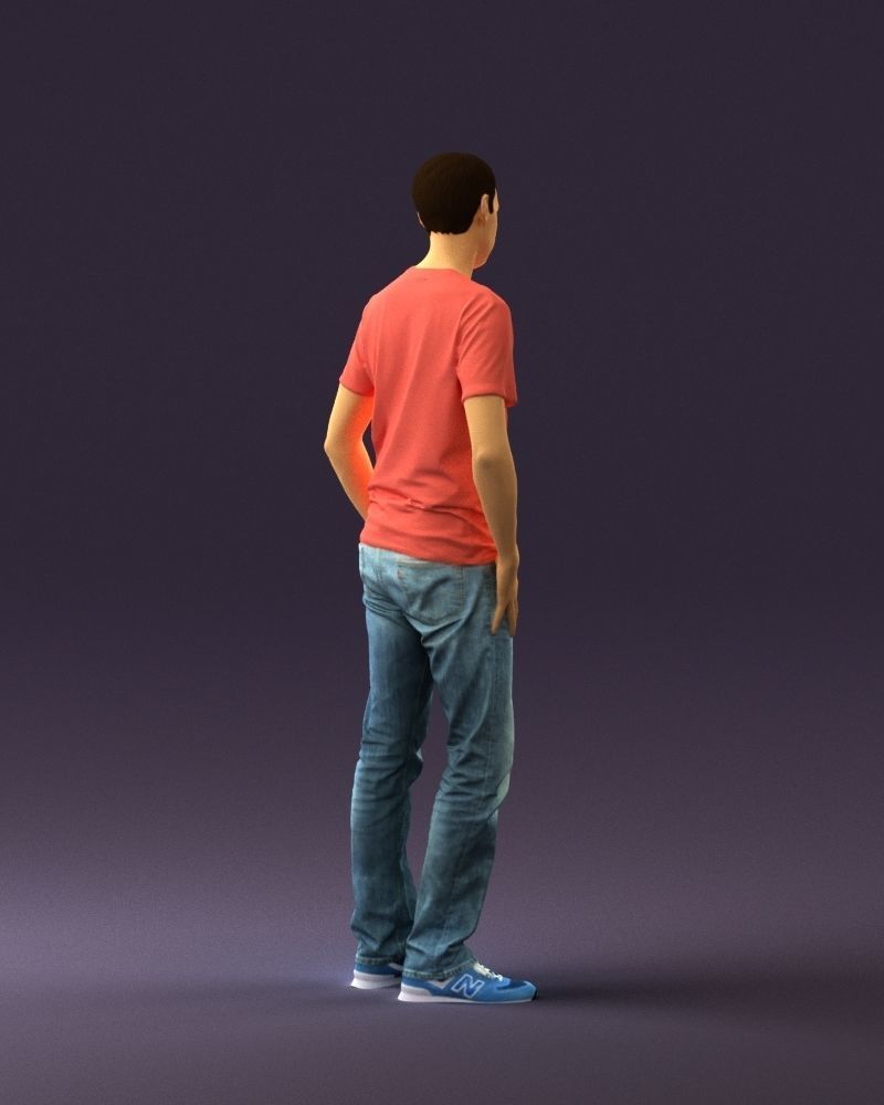 Man in pink shirt 0704 3D model_15