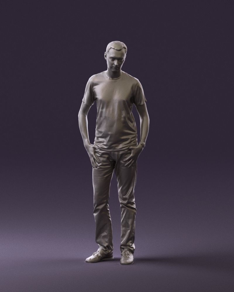 Man in pink shirt 0704 3D model_37