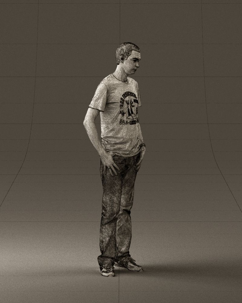 Man in pink shirt 0704 3D model_11