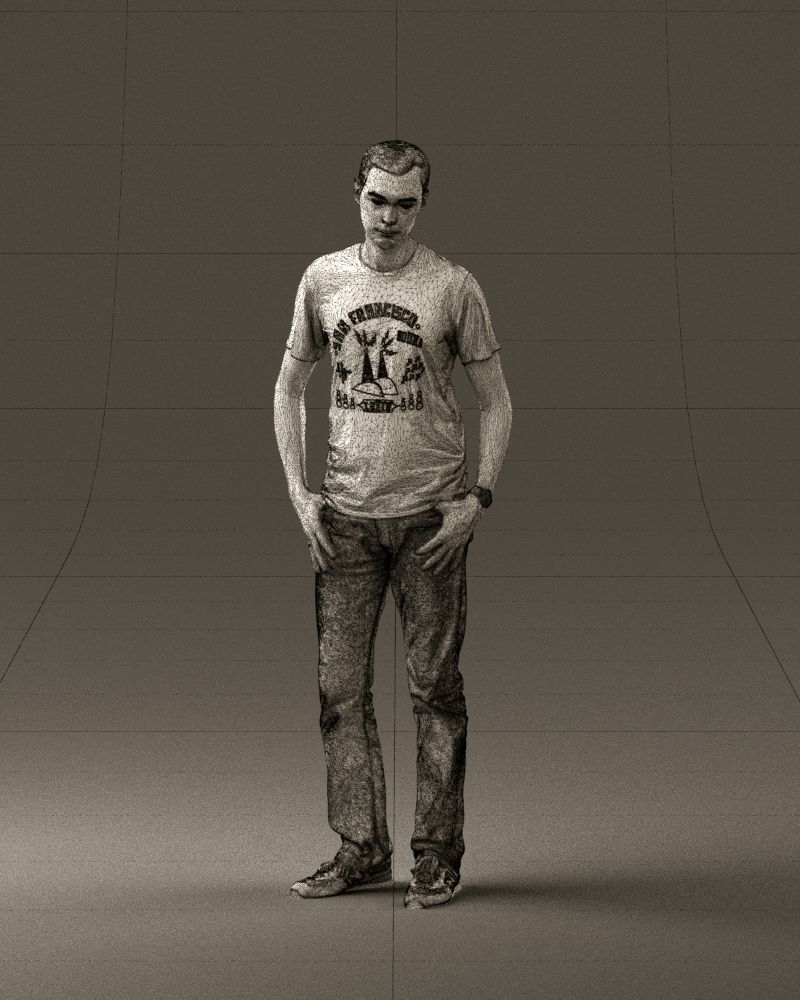 Man in pink shirt 0704 3D model_35