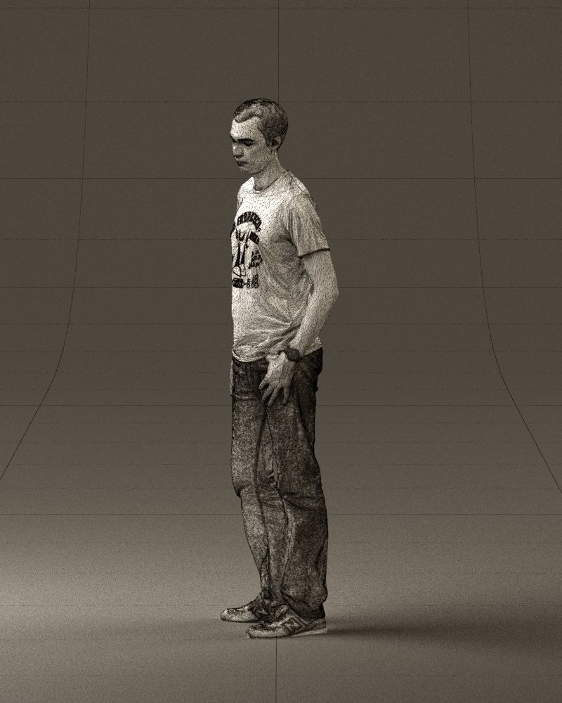 Man in pink shirt 0704 3D model_29