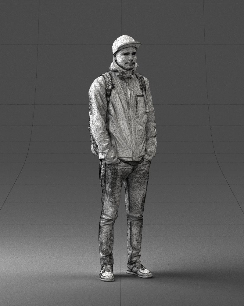 Guy in blue jacket 0123 3D Print Ready 3D print model_8