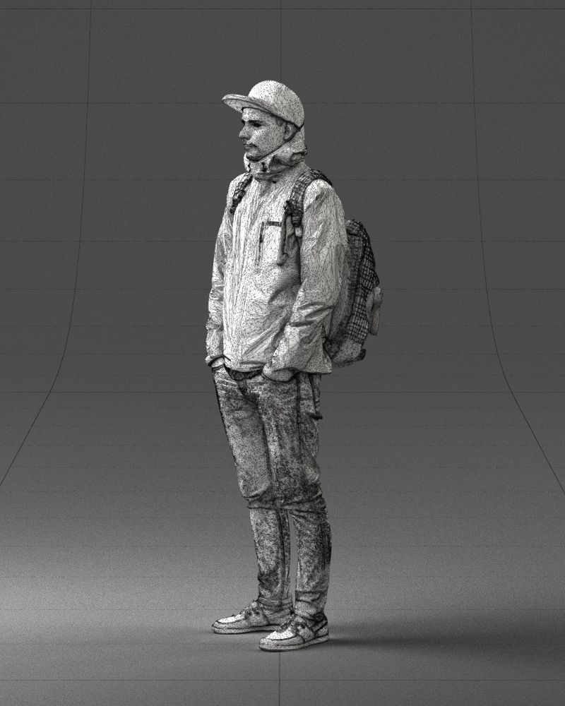 Guy in blue jacket 0123 3D Print Ready 3D print model_29