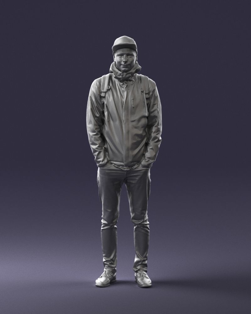 Guy in blue jacket 0123 3D Print Ready 3D print model_1