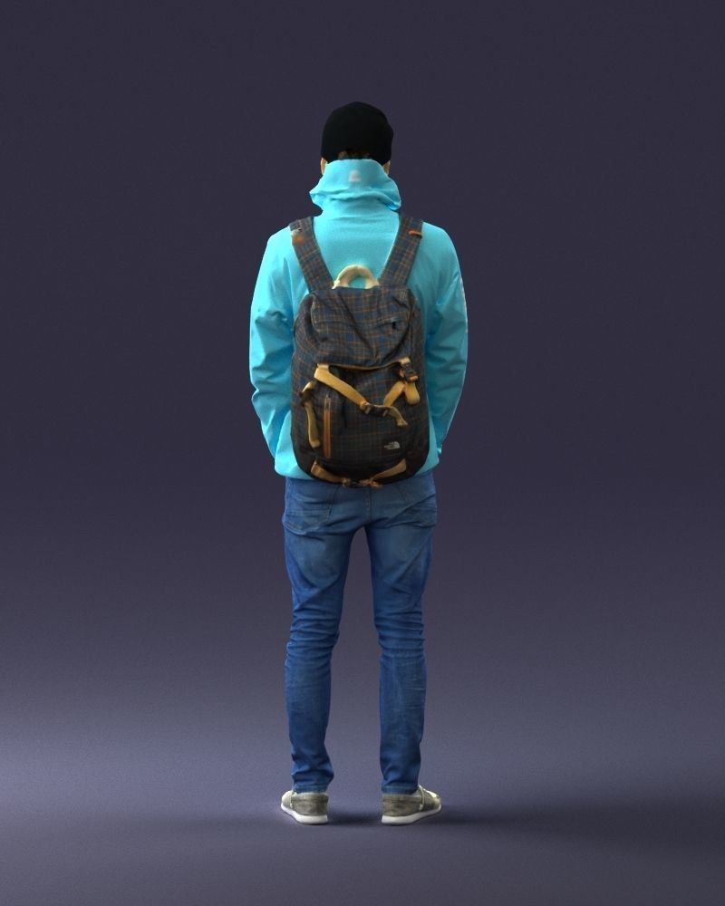 Guy in blue jacket 0123 3D Print Ready 3D print model_18