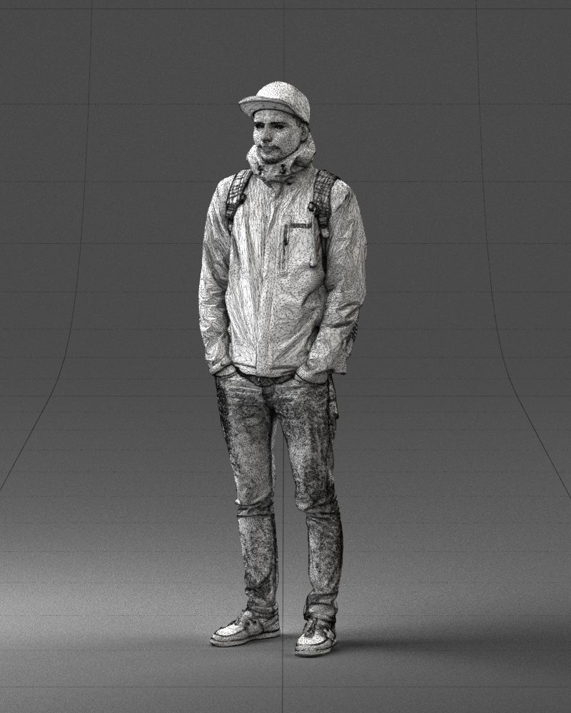 Guy in blue jacket 0123 3D Print Ready 3D print model_32