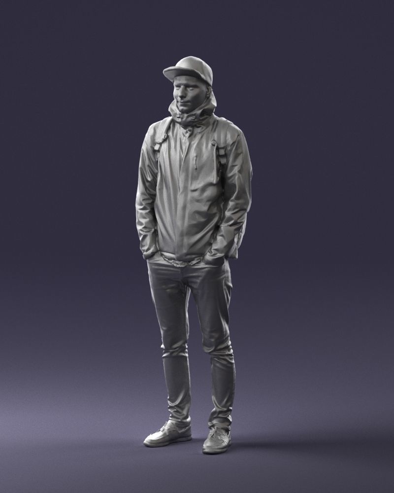 Guy in blue jacket 0123 3D Print Ready 3D print model_31