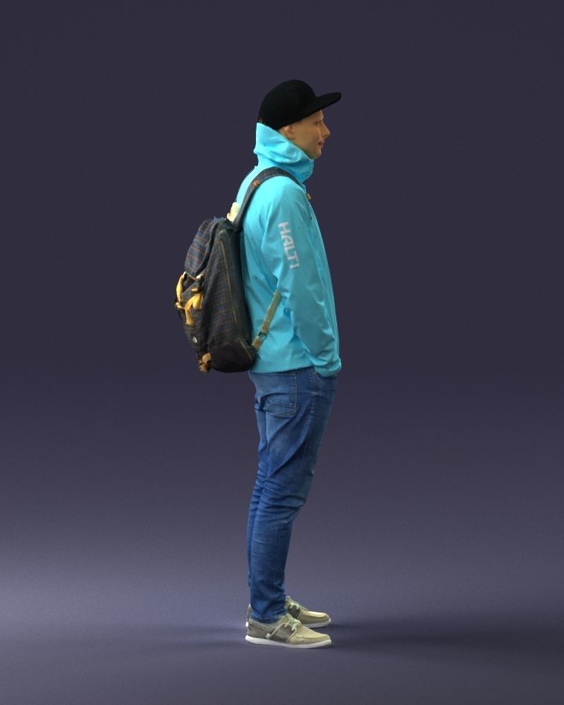 Guy in blue jacket 0123 3D Print Ready 3D print model_12