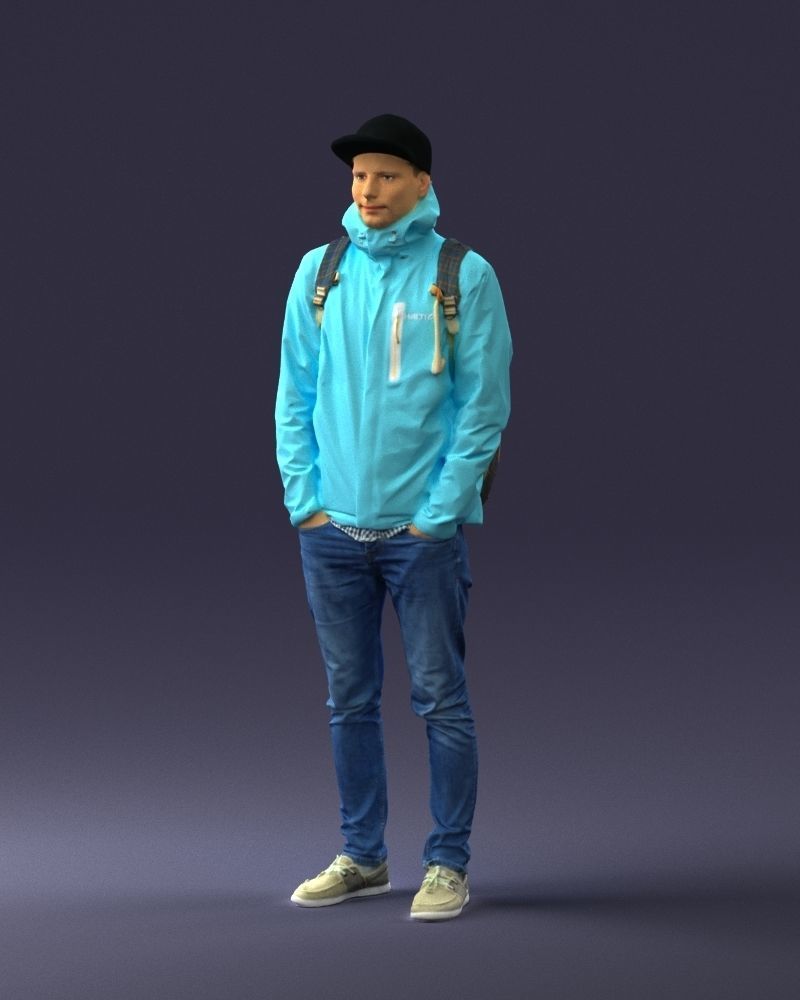 Guy in blue jacket 0123 3D Print Ready 3D print model_30