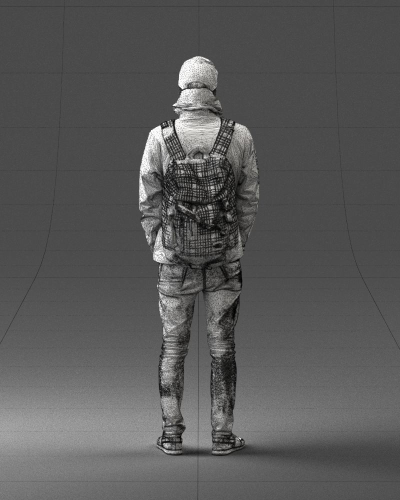 Guy in blue jacket 0123 3D Print Ready 3D print model_20