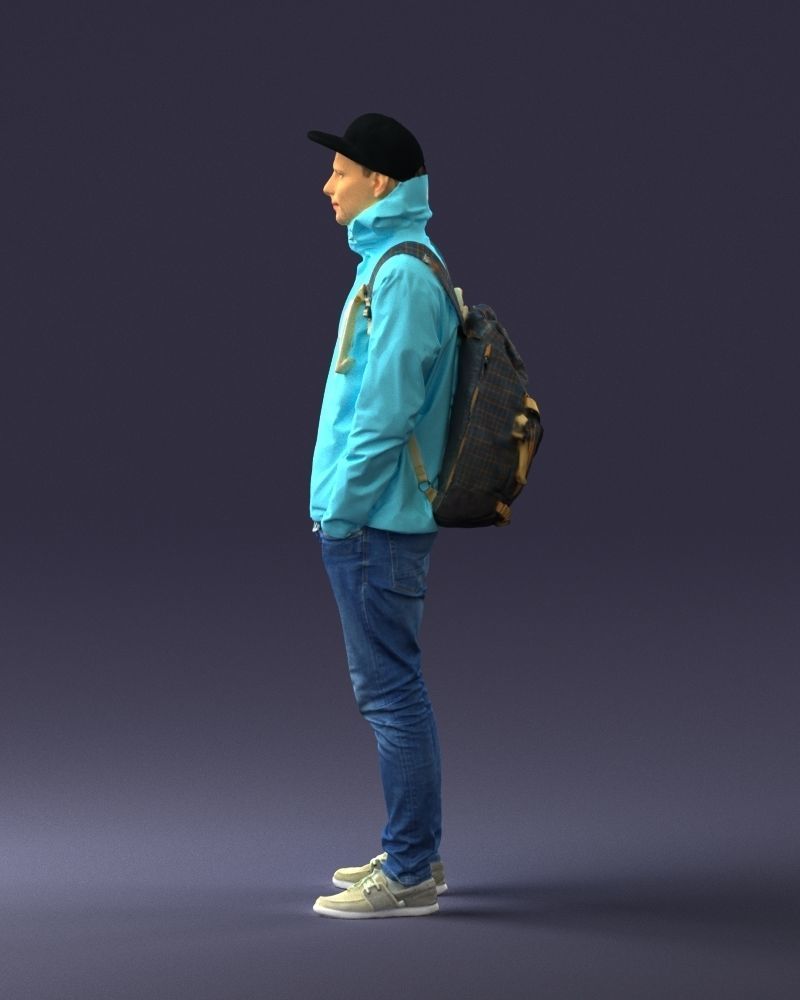 Guy in blue jacket 0123 3D Print Ready 3D print model_24