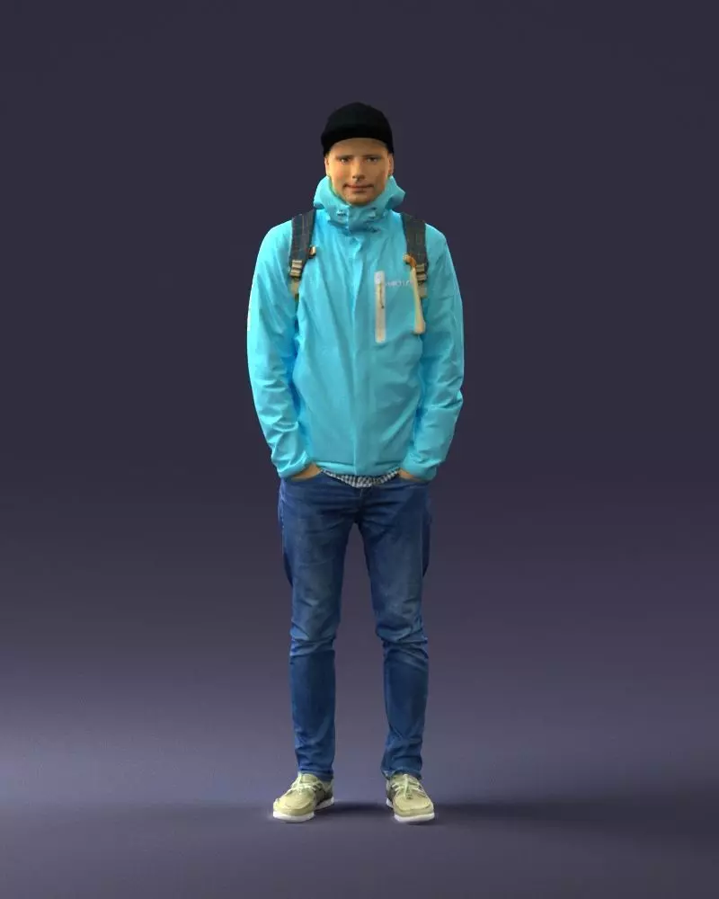 Guy in blue jacket 0123 3D Print Ready 3D print model_0