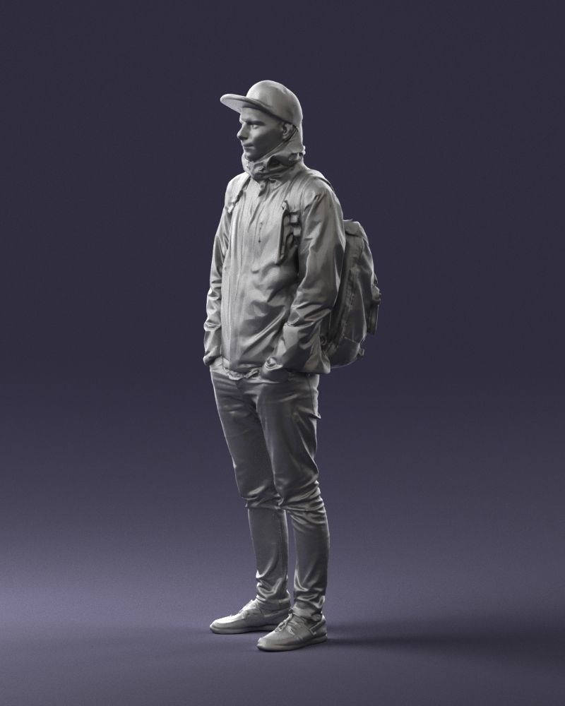 Guy in blue jacket 0123 3D Print Ready 3D print model_28