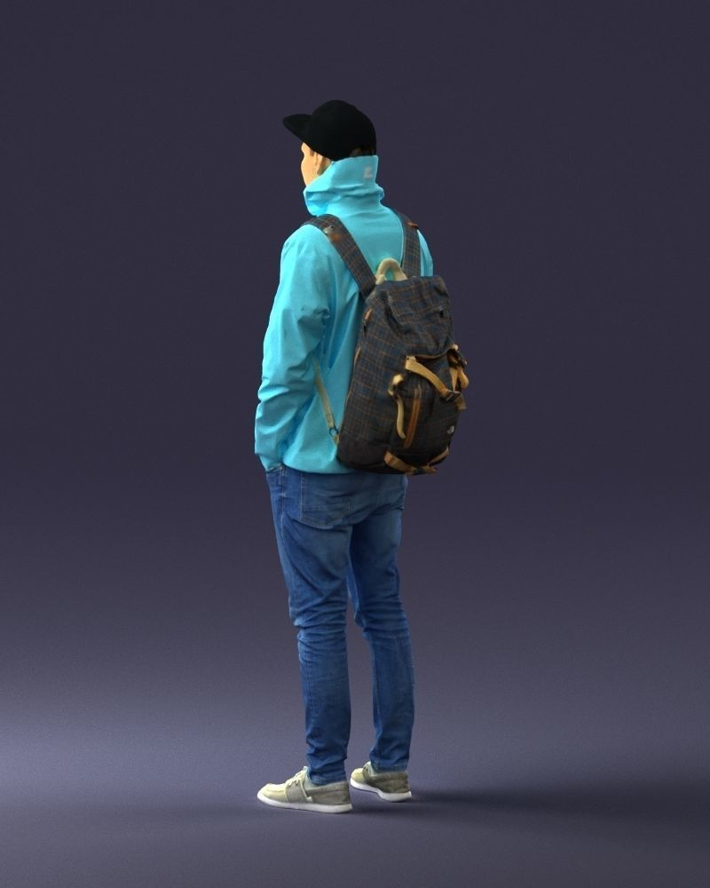 Guy in blue jacket 0123 3D Print Ready 3D print model_21